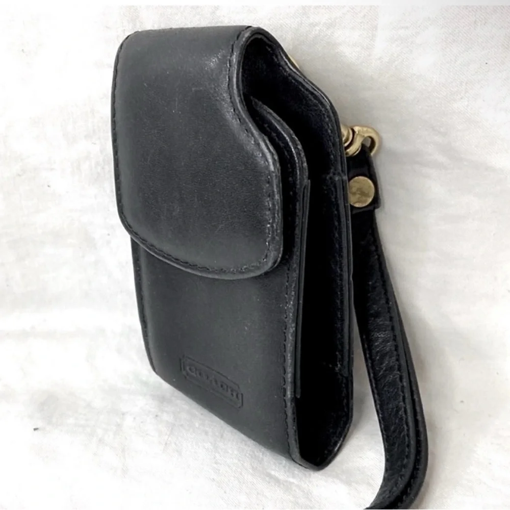 Coach 4521 Star TAC Leather Vintage Flap Small Cell Phone Case Holder